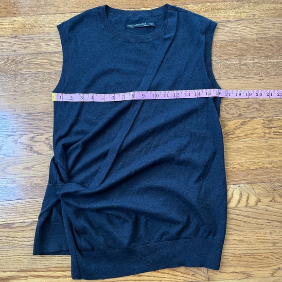 All Saints Lapse charcoal tank top size 6 - Picture 6 of 11